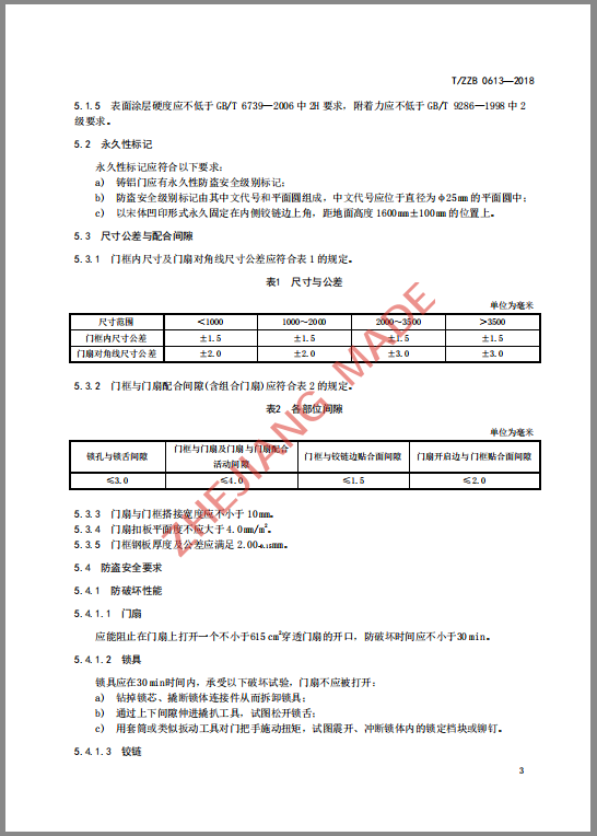 铸铝门的标准